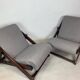 Pair of folding armchairs