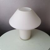 1980s glass mushroom table lamp