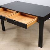 Vintage Simat edition desk in blackened wood, 1980