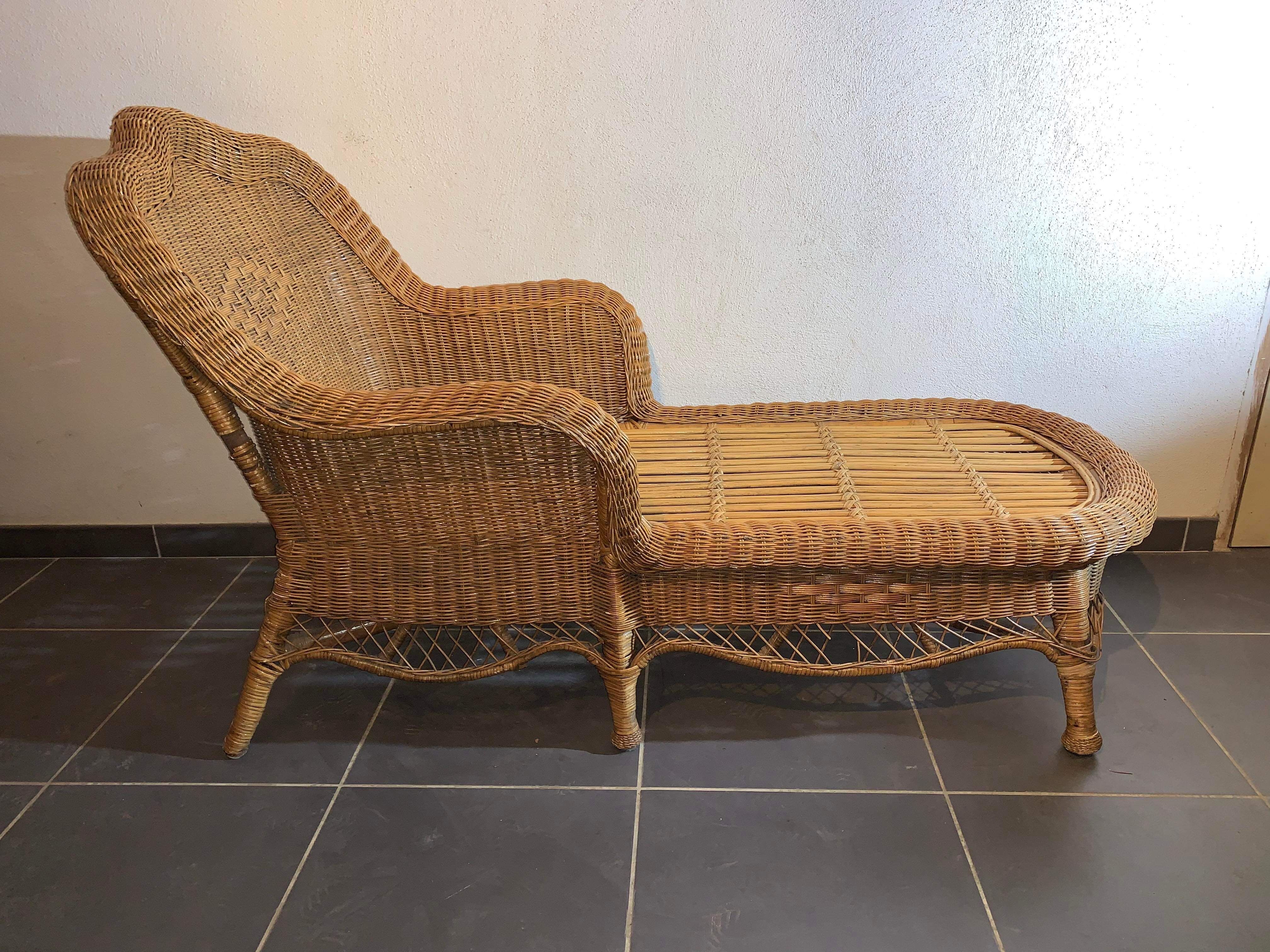 Méridienne en osier 60’s