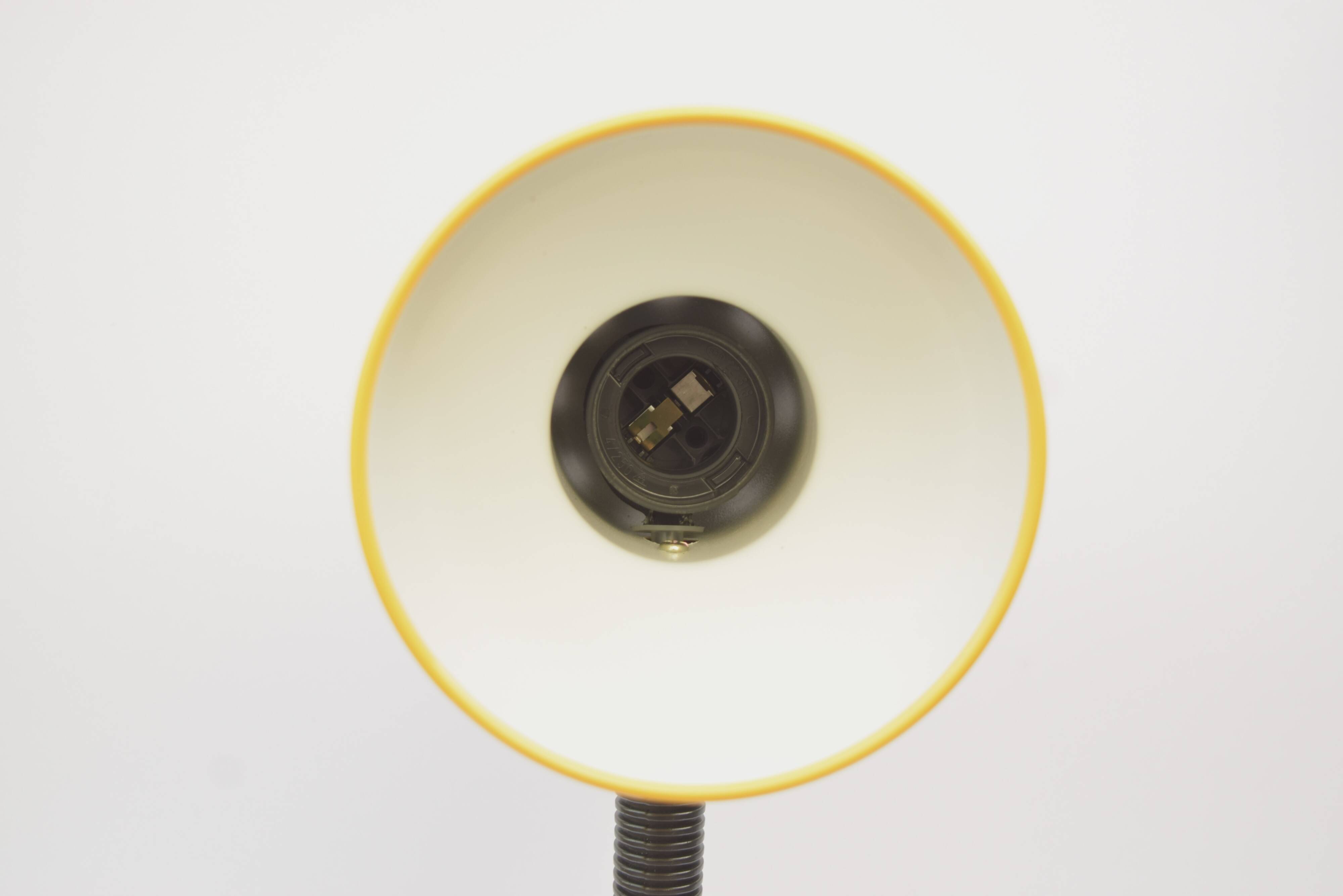 Small yellow metal desk lamp - new in its box - 1990