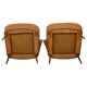 Pair of Vintage Expo 58 Cocktail Chairs, Cognac Faux Leather, Sixties