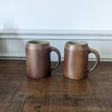 Pair of stoneware mugs
