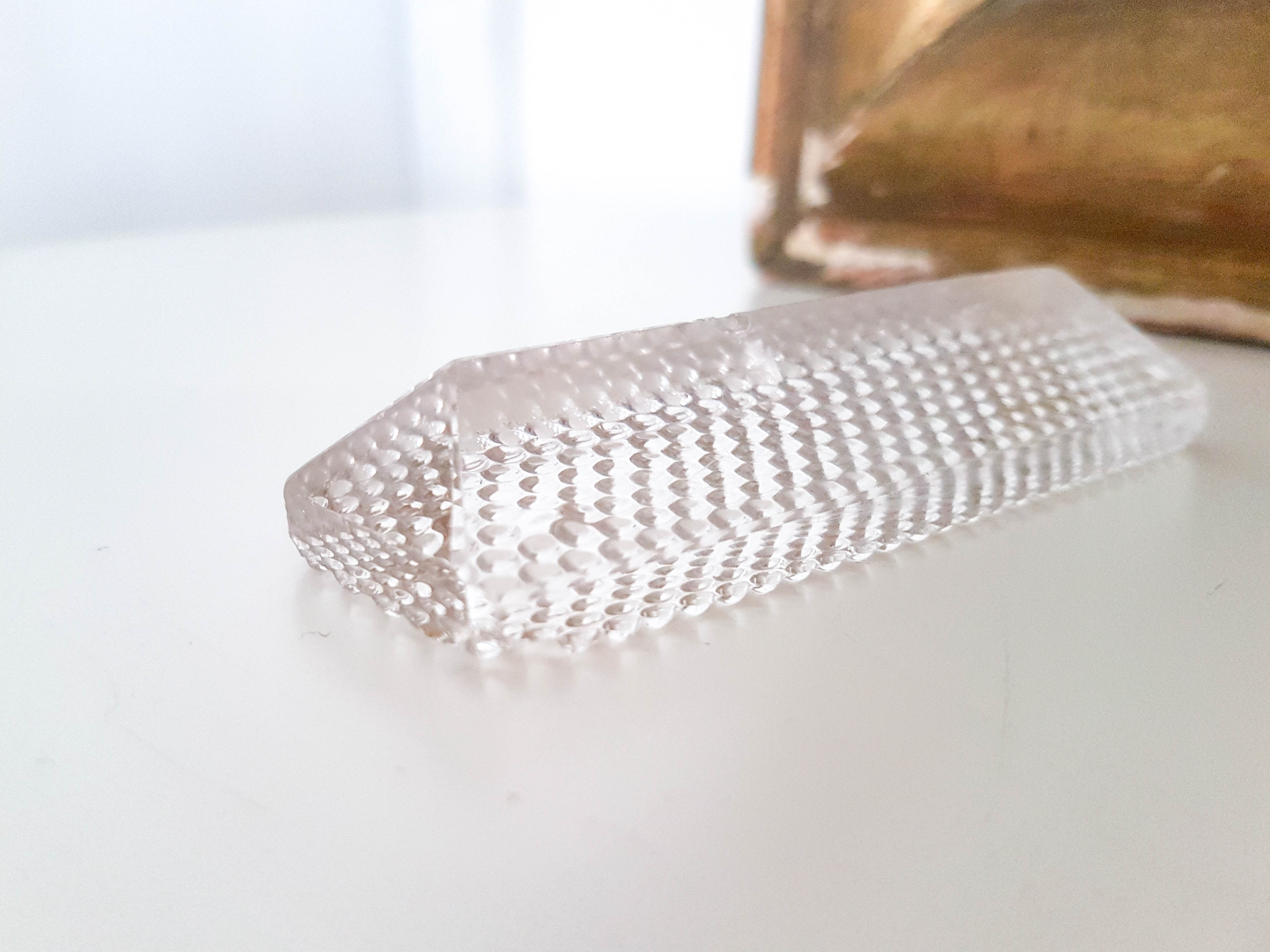 Lot of 6 bubbled glass knife holders