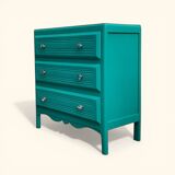 Commode art déco vert émeraude