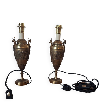 Paire de pied de lampe