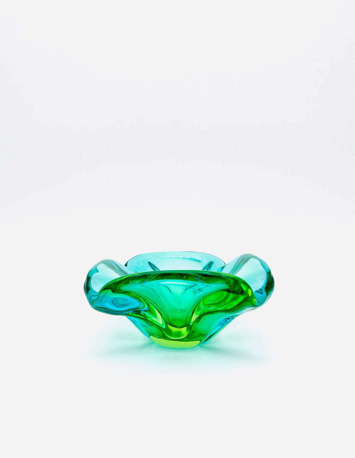 Rare Murano Vide-poche Ouraline Sommerso - Design by Flavio Poli - 1960