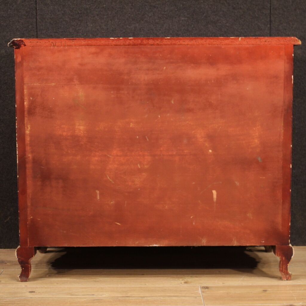 Spanish lacquered and silvered dresser