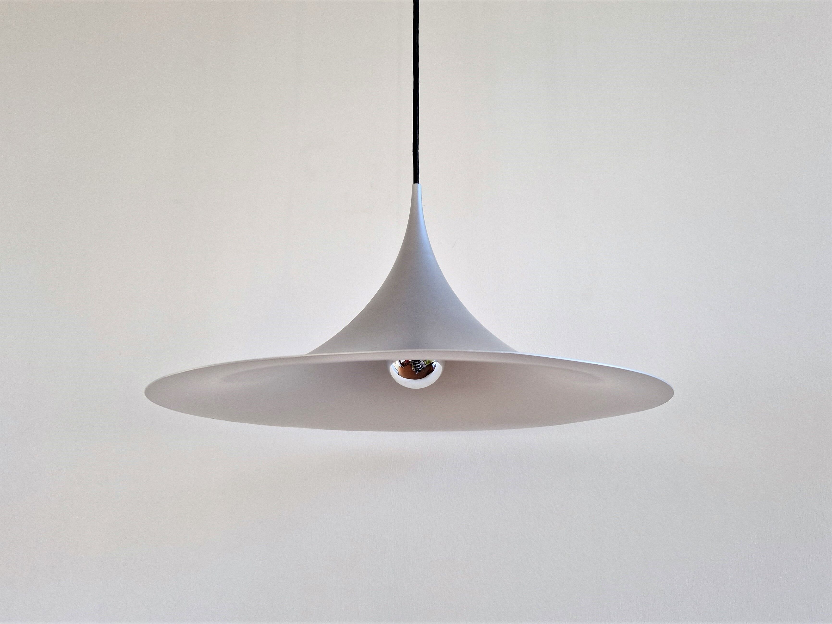 Silver colored Semi pendant lamp by Bonderup & Torsten Thorup for F&M