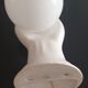 Hand-shaped ceramic and opaline globe, signed delfts wit