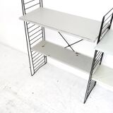 Tomado floor shelf in shades of gray