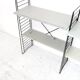 Tomado floor shelf in shades of gray