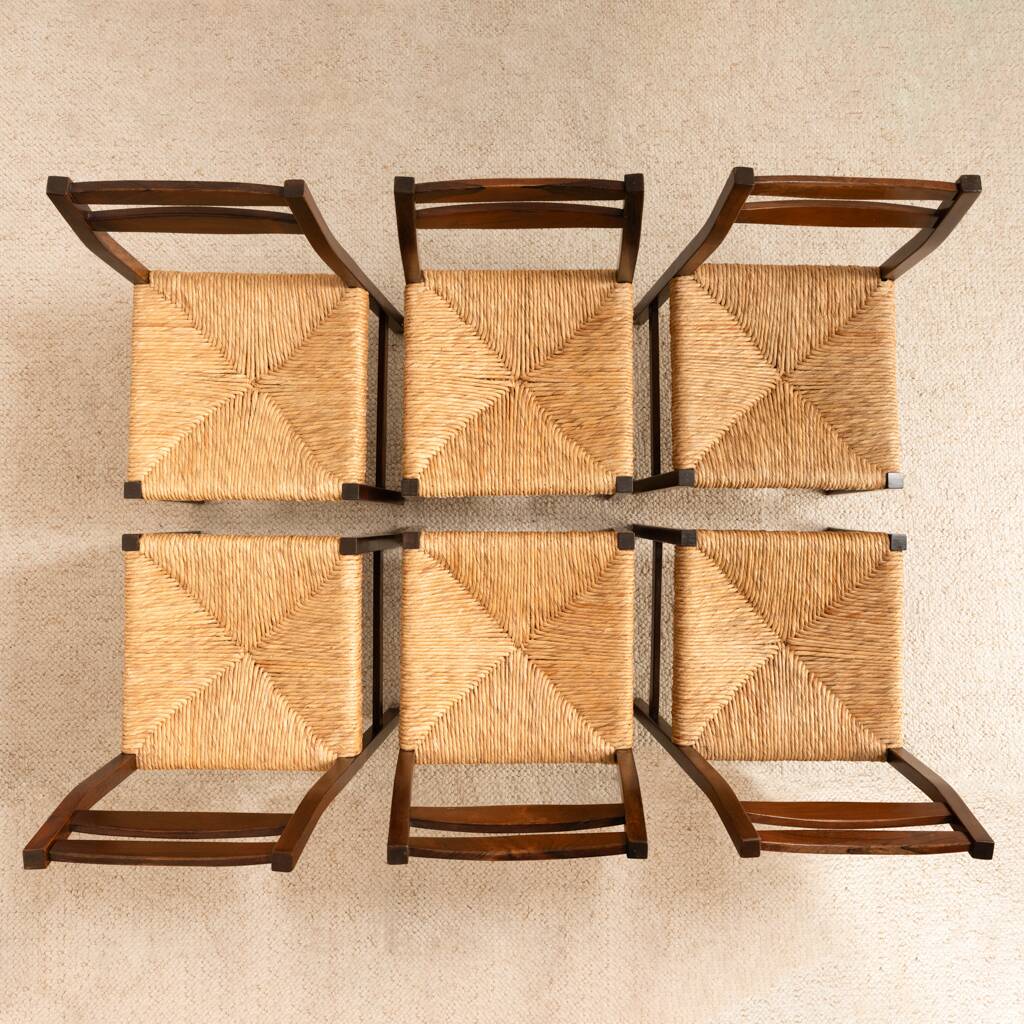 6 Italian chairs - Italy 1960s