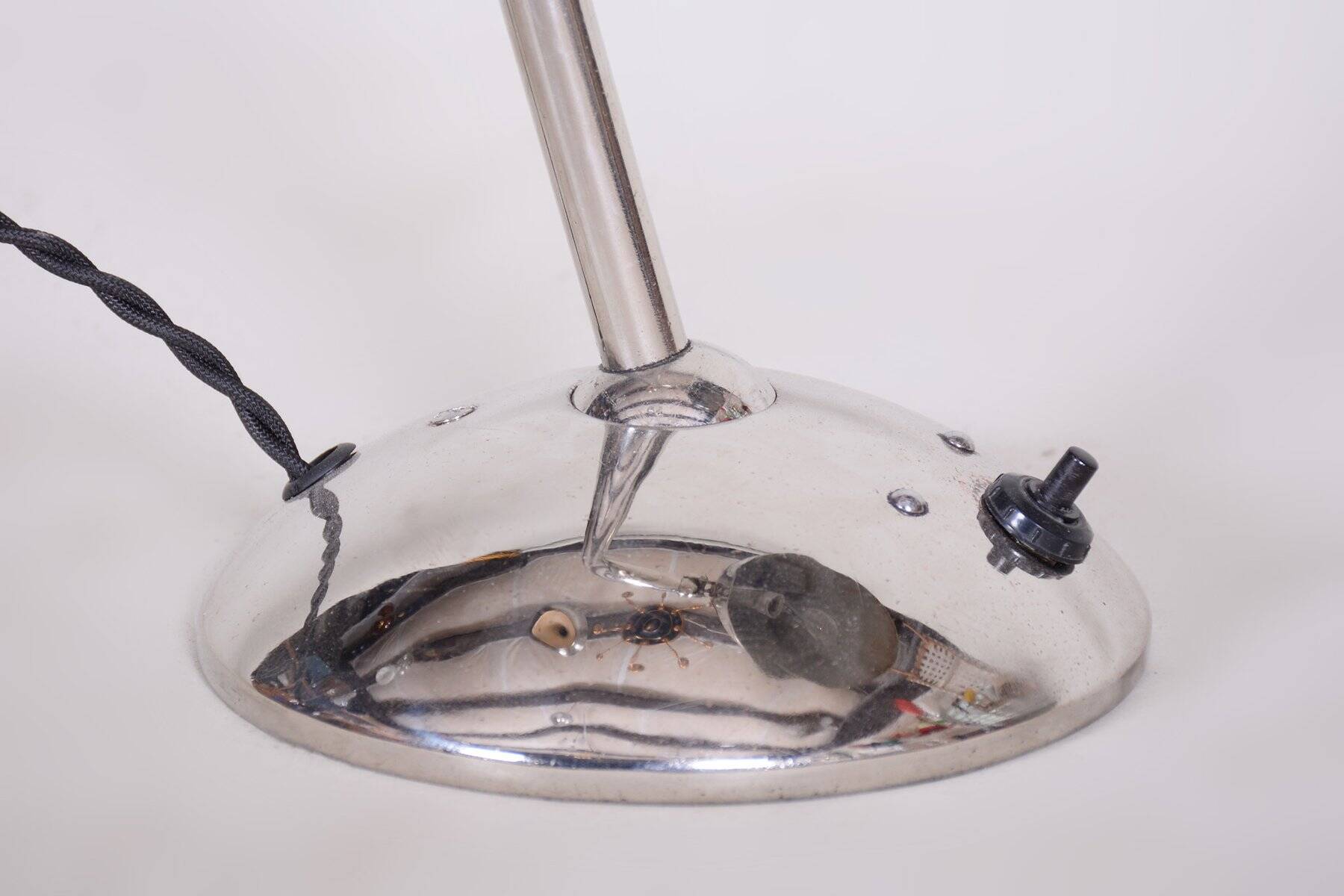 Art Deco Table Lamps in Chrome & Aluminium attributed to Franta Anyz for Napako, Czech, 1930s, Set of 2