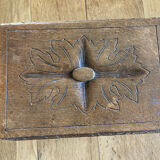 Carved wooden footrest