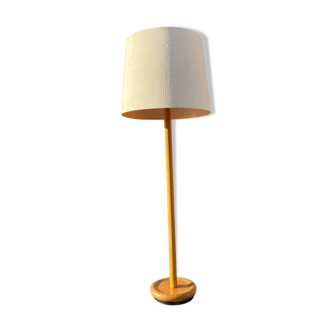 Scandinavian floor lamp in teak and wool from the 70s