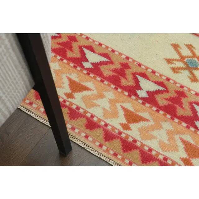 1970s Vintage Turkish Oushak Handmade Wool Cotton Cream Area Rug 172x231