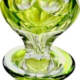 Carafe à vin en cristal, motif osman, signé val st lambert