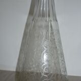 Water carafe in engraved decoration glass
