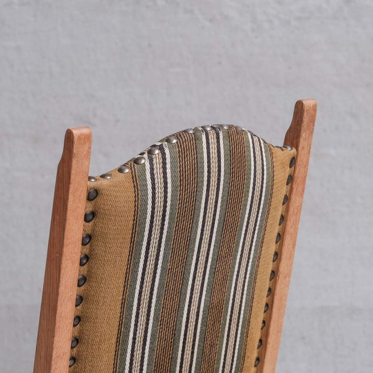 Danish Mid-Century Oak Upholstered Dining Chairs (6)