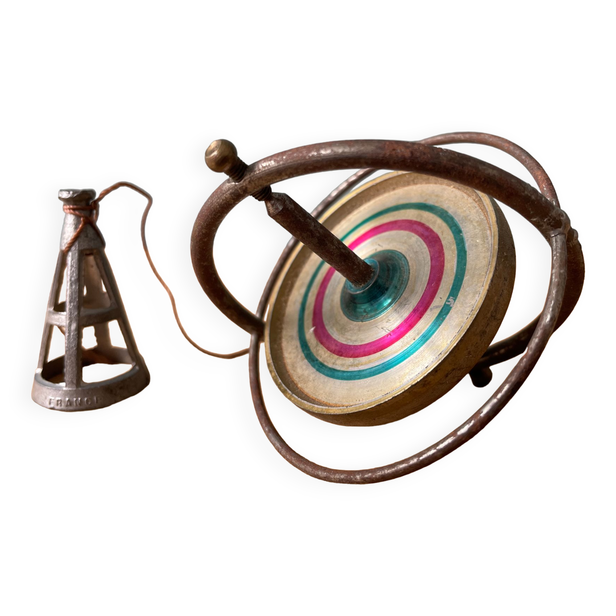 Old gyroscope spinning top