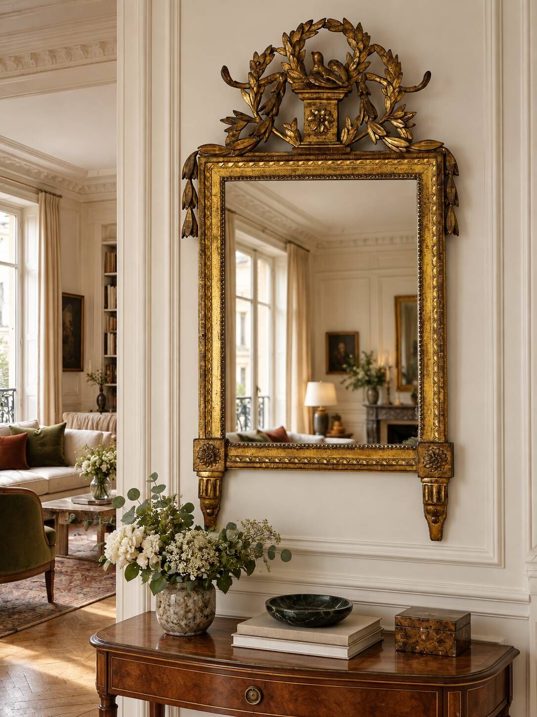 Miroir en bois Louis XVI