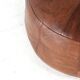 Pouf en cuir Woerdenbach - vintage