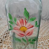 Glass carafe with floral pattern