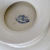 Compotier bas antique en faience de Gien XIXème modèle Marines