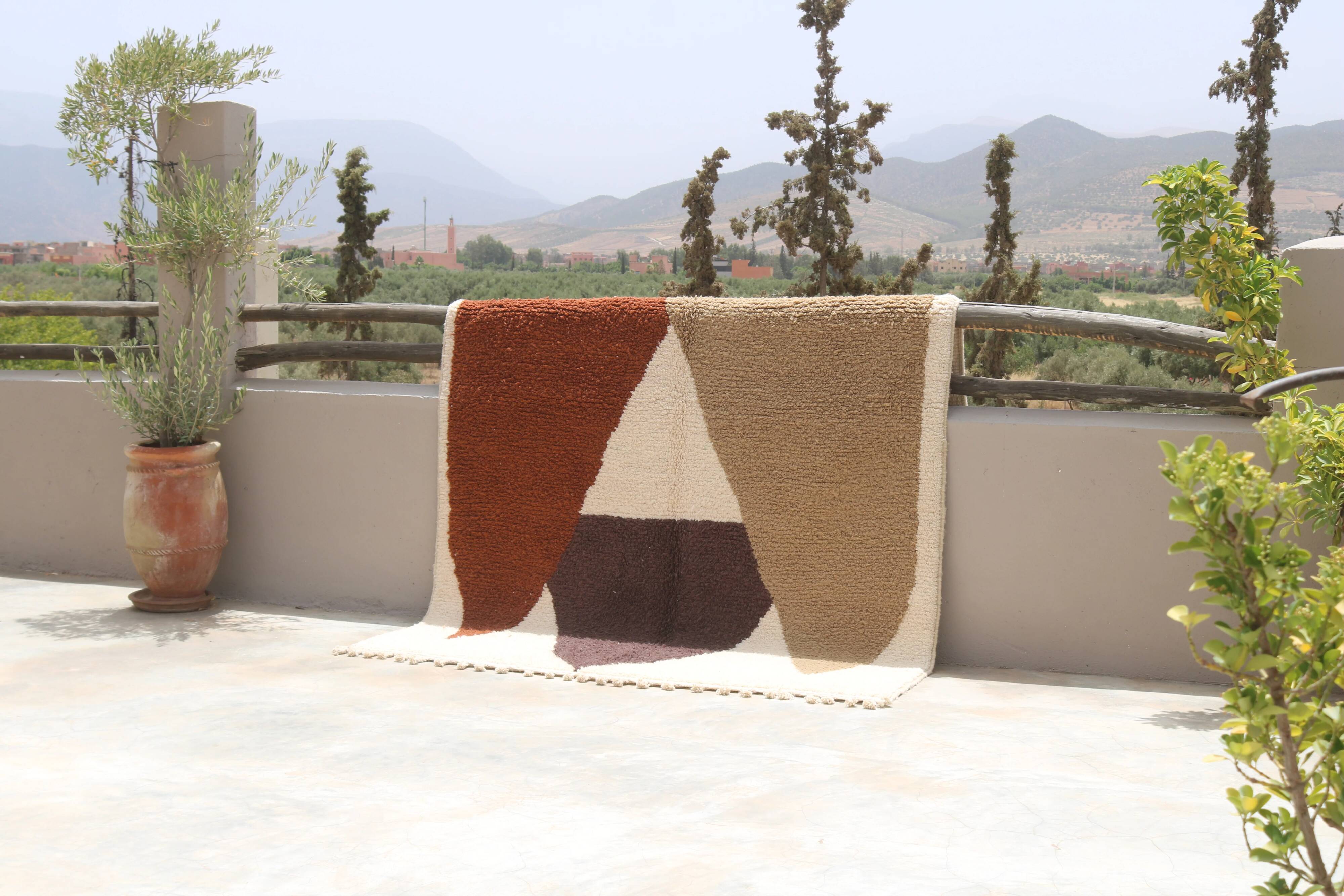 Large handmade colourful rug, 300 x 200 cm - G1083