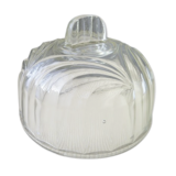 Molded pressed glass cheese bell