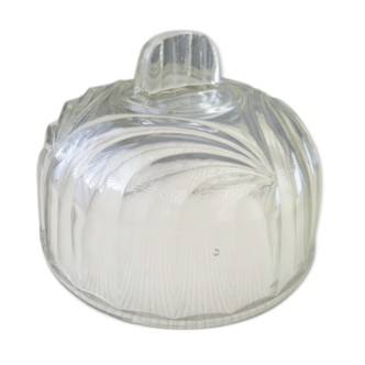 Molded pressed glass cheese bell