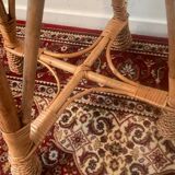 Vintage rattan and wicker stool