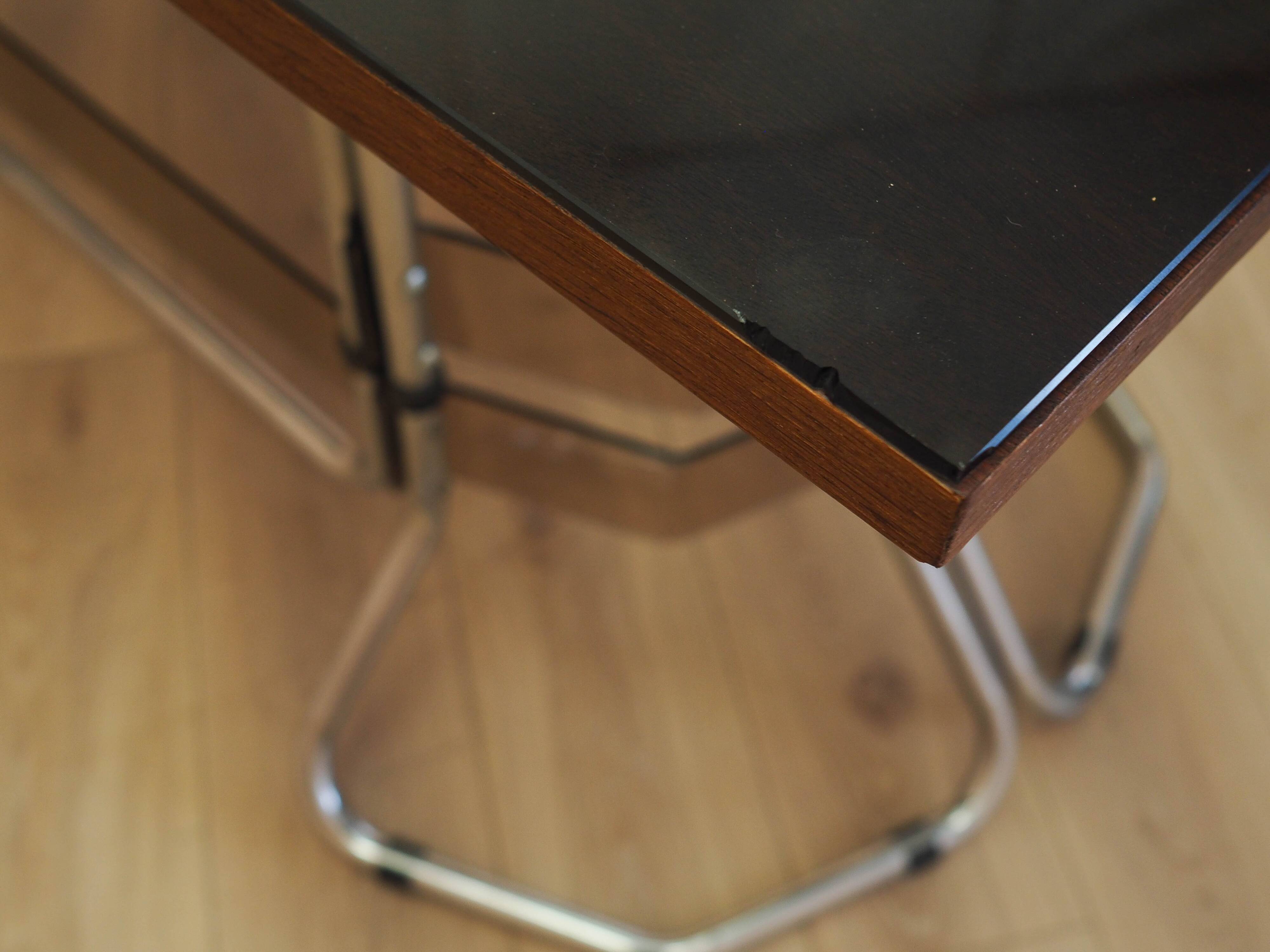Mahogany desk, Italian design, 1980s, made in Italy