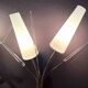 Pair of mid-century modern opaline brass wall lights, Maison Lunel, France, 1950