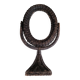 Miroir à poser pivotant en osier noir