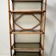Showcase shelf in vintage smoked glass bamboo