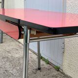 Red Formica table