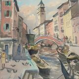 Watercolour of Venice, By Hourregue