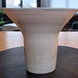 Vase in flared glazed stoneware signed