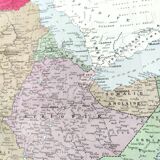 Carte ancienne Afrique Nord-Est Egypte Libye Soudan 1950