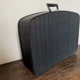 Tartan check suitcase