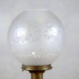 20th-Century Candleholders with Glass Shades, 1950s, Set of 2