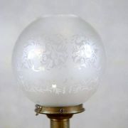 20th-Century Candleholders with Glass Shades, 1950s, Set of 2