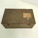 Old crate or military trunk metal patina original vintage canteen