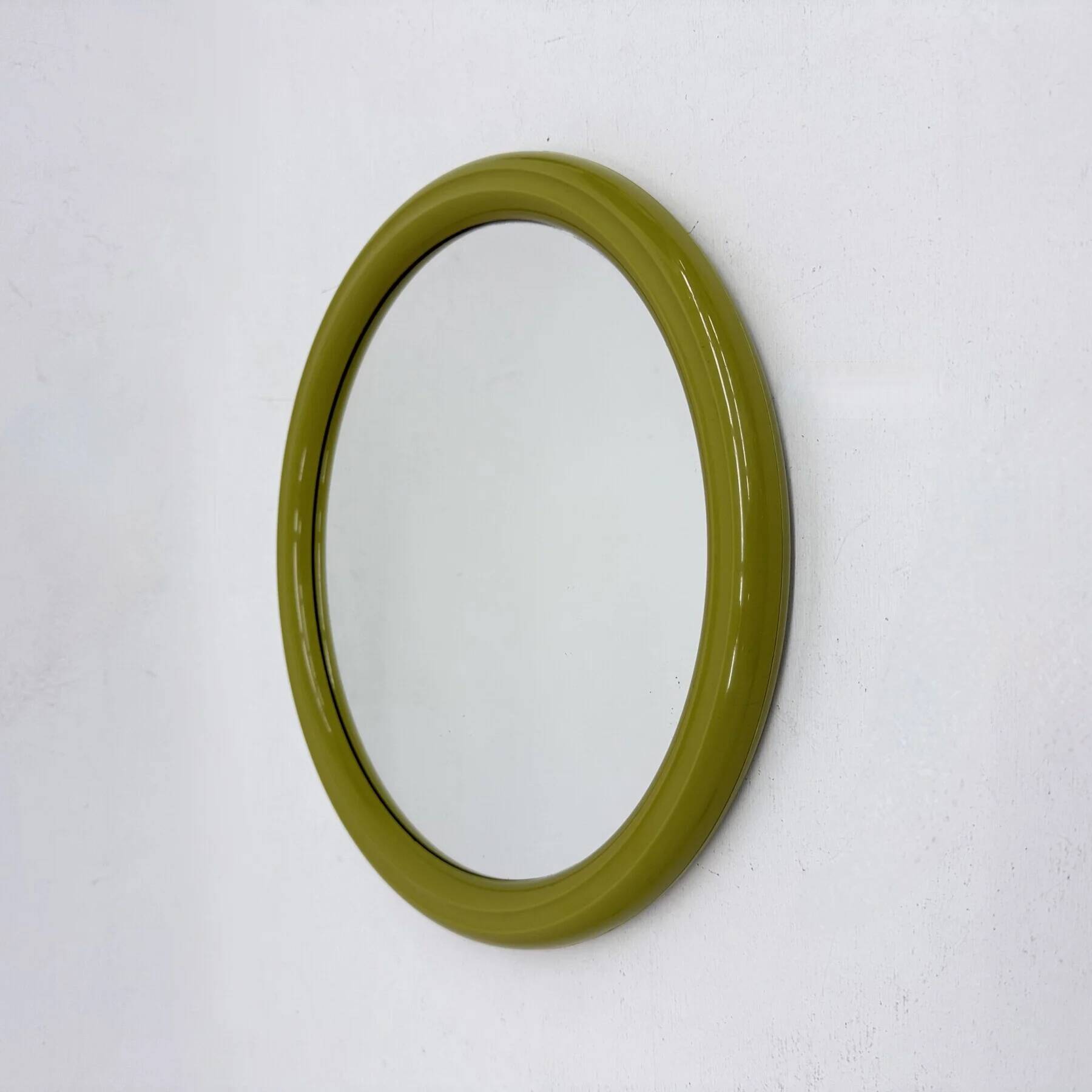 Space age mirror green plastic by Tiger, 1970s