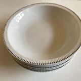Set of 6 plates cap mid century neo classic Scandinavian 1960