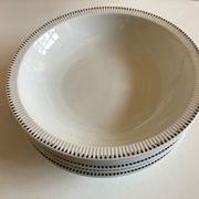 Set of 6 plates cap mid century neo classic Scandinavian 1960