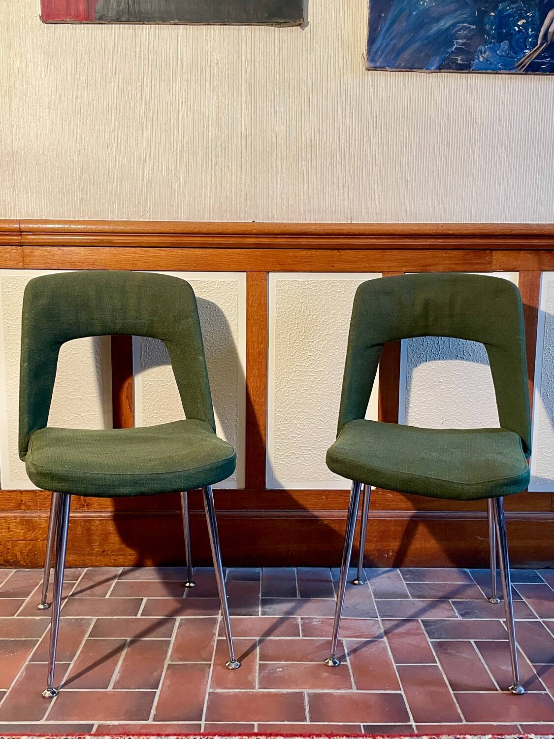 2 chaises de conférence vintage