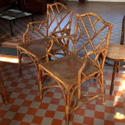 Vintage bamboo dining set in Chippendale style, Italy, year